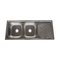New Design 201 Stainless Steel Three Bowl Undermount Pressing Kitchen Sink with Drain Board