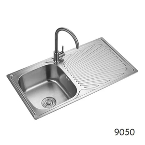 Quality 201 304 Stainless Steel One Bowl Kitchen Sink with Board