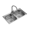 2013 Newest Stainless Steel Two Bowl Stretching Kitchen Sink