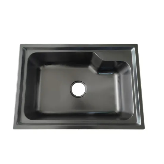 Factory One Bowl Nano Black 201 304 Stainless Steel Kitchen Sink