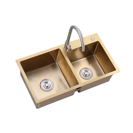 Golden Color Stainless Steel Luxury Handmade Kitchen Sink