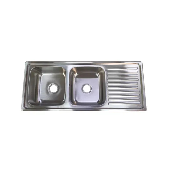 Two Bowls 201 304 Quality Pressing Hot Sale Kitchen Undermount Sink with Panel
