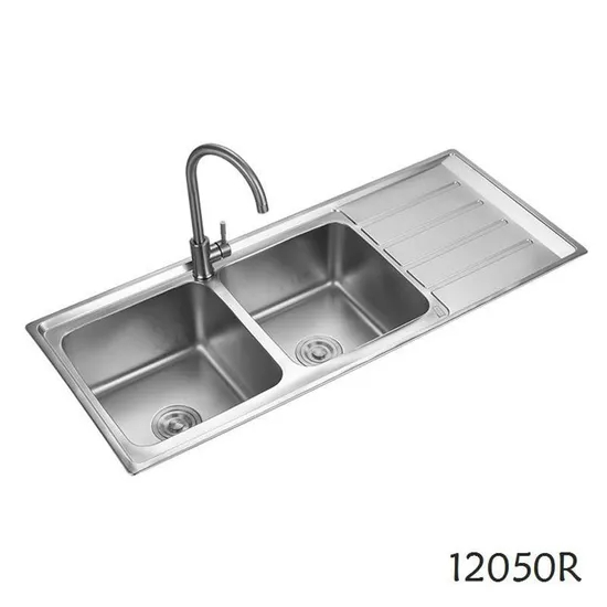 201 Stainless Steel Kitchen Sink Double Bowl Basin