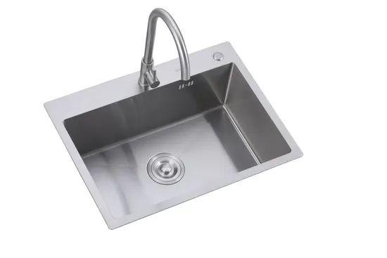Hot Sale Hand Made Stainless Steel 201 304 Kitchen Sink Single Basin