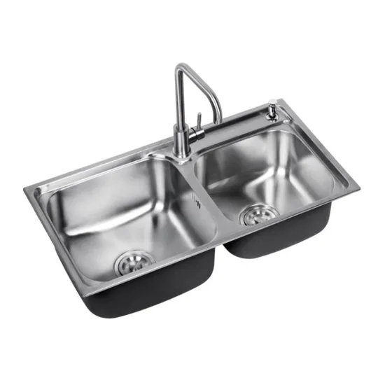 Good Quality Two Bowl 201 304 Stainless Steel Kitchen Sink