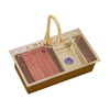 Golden Color Stainless Steel Luxury Handmade Kitchen Sink