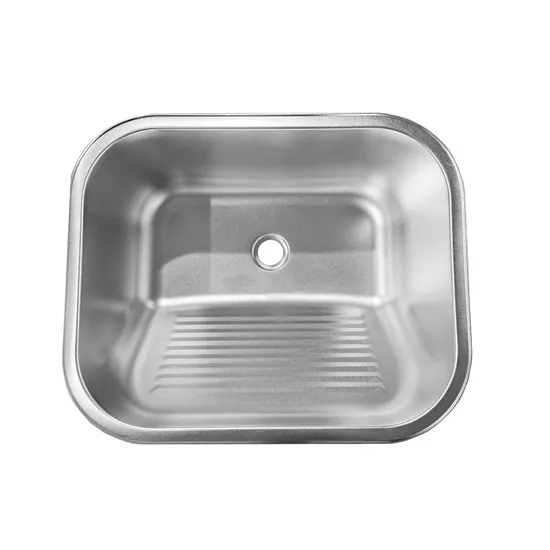 2023 New Design Stainless Steel Laundry Sink Wash Basin Single Bowl Bathroom Sink 4337