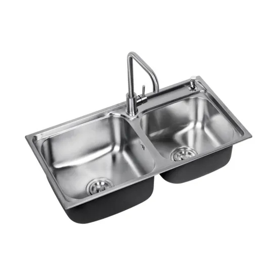 2013 Newest Stainless Steel Two Bowl Stretching Kitchen Sink