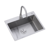 Hot Sale Hand Made Stainless Steel 201 304 Kitchen Sink Single Basin