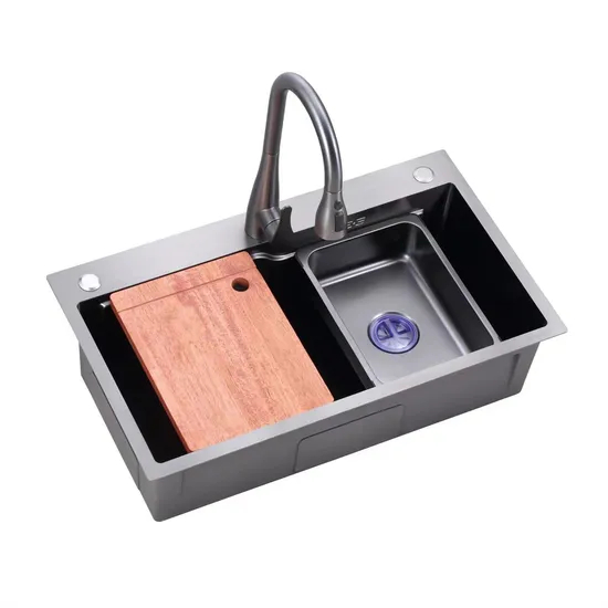 Three Color Stainless Steel Handmade Kitchen Sink