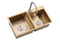 Golden Color Brushed 201 304 Stainless Steel Double Bowl Kitchen Sink for Home