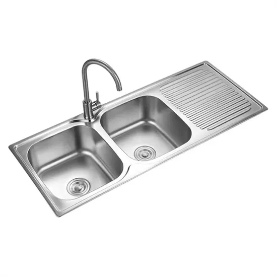 Double Bowl Basin 12050s Stainless Steel Sink Pressing Sink