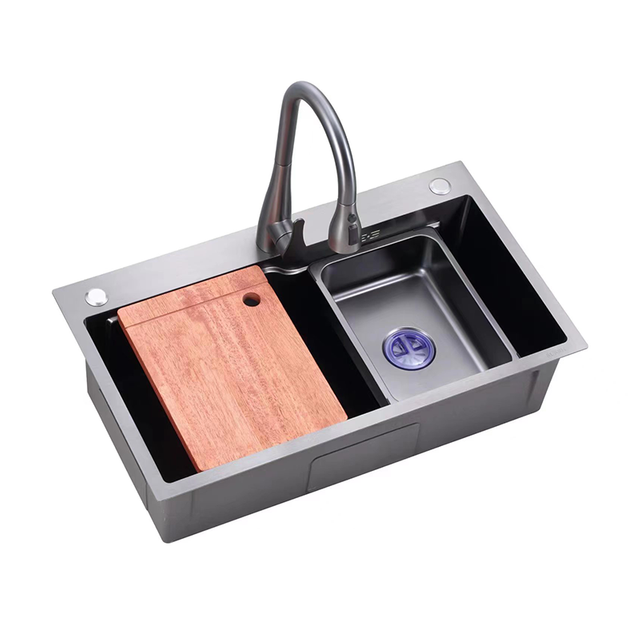 Hot Sale Square Double Bowl Stainless Steel Kitchen Sink With Cutting Board