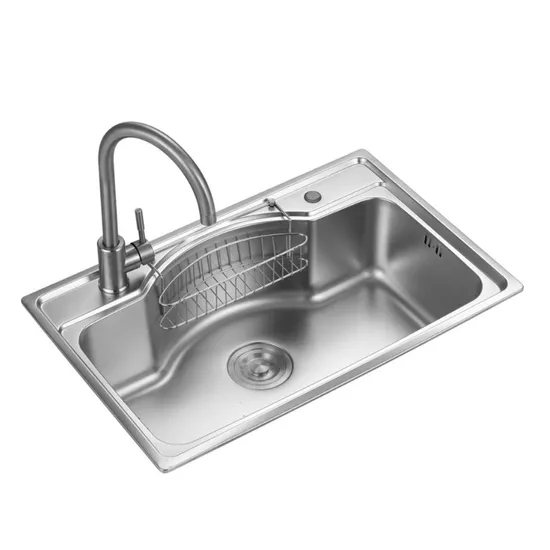 Best Selling 201 304 Stainless Steel Big Single Basin Undermount Kitchen Sink